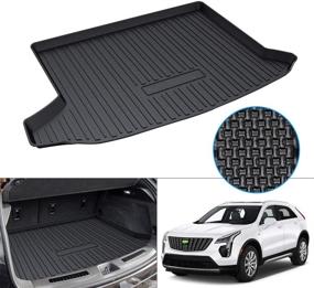 img 4 attached to 🚘 Mixsuper Custom Fit Cargo Liner for 2021 Cadillac XT4 - All Weather Rear Trunk Mat Liner with Durable Odorless 3D Trunk Floor Mat - Fits 2019, 2020, and 2022 Models