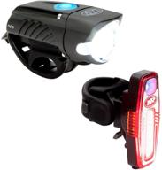 niterider swift 500 front bike light sabre 110 rear bike light combo 🚲 pack: usb rechargeable led bicycle lights for road cycling safety, easy installation & water resistance logo