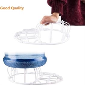 img 1 attached to 🧢 2 Pack Baseball Hat Washer for Washing Machine - Cap Washer Frame Cage and Hat Cleaner Protector Hat Rack for Baseball Caps by Der Rose