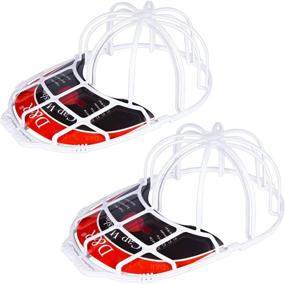 img 4 attached to 🧢 2 Pack Baseball Hat Washer for Washing Machine - Cap Washer Frame Cage and Hat Cleaner Protector Hat Rack for Baseball Caps by Der Rose