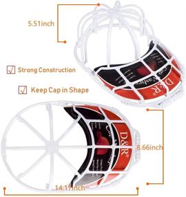 img 3 attached to 🧢 2 Pack Baseball Hat Washer for Washing Machine - Cap Washer Frame Cage and Hat Cleaner Protector Hat Rack for Baseball Caps by Der Rose