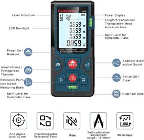 img 3 attached to 📏 LM50 Laser Measurement Tool: Accurate 165ft/50m Distance Meter with Ft/in/M Switching, 2 Bubble Levels, and Large Backlit LCD Display