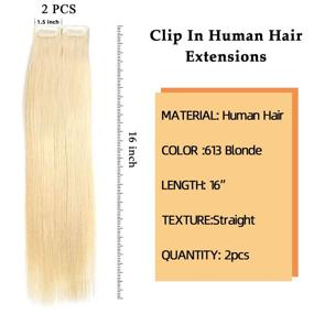 img 3 attached to Extensions Human Women Blonde Straight