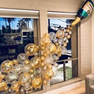 🍾 88 pcs champagne bottle balloon garland arch kit - a stunning gold, silver, and clear balloons ensemble for unforgettable celebrations: birthdays, weddings, showers, and anniversaries logo