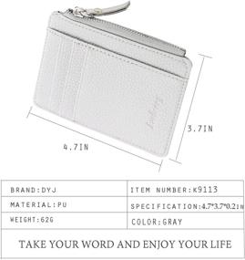 img 4 attached to 💼 Компактный кошелек-монетница из кожи с блокировкой RFID - стильный белый кошелек-кейс на несколько картsetStatus: rejected