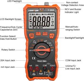 img 1 attached to LOMVUM Digital Multimeter: 6000 Counts Auto-Ranging Voltage Tester Meter with Multi-Function Capabilities, Backlit LCD, Flashlight & More