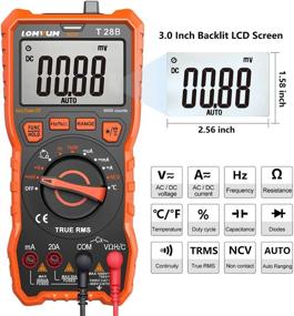 img 3 attached to LOMVUM Digital Multimeter: 6000 Counts Auto-Ranging Voltage Tester Meter with Multi-Function Capabilities, Backlit LCD, Flashlight & More