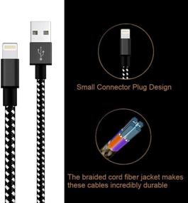 img 1 attached to [Apple MFi Certified] IPhone Charger 5 Pack [3 FT] IPhone Cable Cord Nylon Braided Fast Charging Data Sync USB Wire Compatible IPhone 12/Pro/Pro Max /11/11 Pro/XS/Max/XR/X/8/7/6S/6/SE 2020/IPad Air