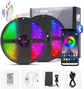 img 4 attached to CANMEIJIA RGB Led Strip Lights 30ft: Waterproof Bluetooth Smart Light for Indoor/Outdoor - Perfect for Living Room, Bedroom, Closet, Bar, KTV or Music Party