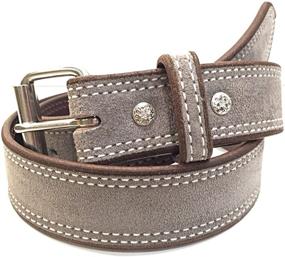 img 3 attached to Taupe Suede Wide Leather Belt Men's Accessories