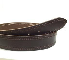 img 2 attached to Taupe Suede Wide Leather Belt Men's Accessories