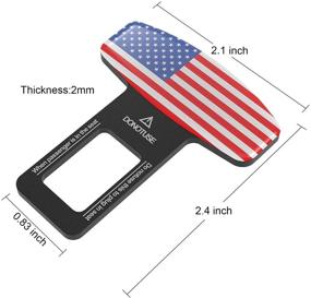 img 1 attached to Universal Car Seat Belt Clips with Alarm Stoppers and Silencers - Set of 4, USA Flag Design - Ideal Auto Seat Belt Buckle Plugs and Accessories for Most Vehicles