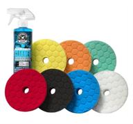 chemical guys bufx700 hex-logic quantum best of the best buffing and polishing pad kit (16 fl. oz) - 8 items, 5.5 inch fits 5 inch backing plate logo