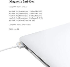 img 1 attached to Wakeach 85W Mini Replacement Charger for MacBook Pro Retina 15-inch (Mid 2012-Mid 2015) - Magnetic 2 Power Supply Adapter A1398 A1424