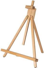 img 4 attached to 🖼️ Conda Adjustable Beechwood Tripod Easel, 31-1/2 inch A-Frame Display Stand for up to 27" Canvas, Portable Tabletop Painting Picture Holder