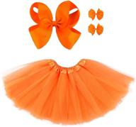 👗 adorable girls 4 layered tulle tutu princess ballet dress set with hairbow - perfect for kids' dance and playtime logo