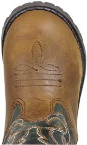 img 1 attached to Smoky Mountain Boots: Hopalong Series Toddler Western Boot with U-Toe Leather, TPR Sole, Walking Heel, Man-Made Lining, and Distressed Design