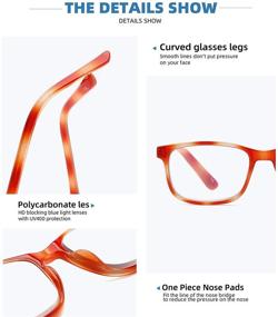 img 2 attached to 👓 Jawsock 4 Pack Blue Light Blocking Reading Glasses: Square Nerd Frame Readers with Anti Glare UV Protection, Fashion Computer Eyeglasses for Men Women 2.5" - Reduce Eyestrain and Enhance Vision Comfort!