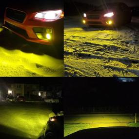 img 2 attached to Alla Lighting 5200lm AL-R H11 H16 LED Bulbs: Upgrade Your Car or Truck with Xtremely Super Bright 3200K Amber Yellow Fog Lights/Daytime Running Lights(DRL)