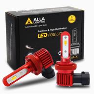 alla lighting 5200lm al-r h11 h16 led bulbs: upgrade your car or truck with xtremely super bright 3200k amber yellow fog lights/daytime running lights(drl) logo