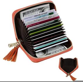 img 3 attached to 👛 Chic Leather Accordion Womens Wallets with Blocking Holder: A Must-Have for Fashionable Women