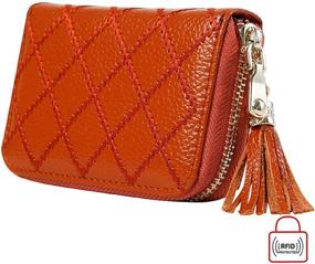 img 2 attached to 👛 Chic Leather Accordion Womens Wallets with Blocking Holder: A Must-Have for Fashionable Women