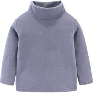 👕 littlespring boys' tops: polar fleece turtleneck toddler clothing for tees & shirts logo