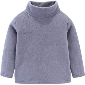 img 4 attached to 👕 LittleSpring Boys' Tops: Polar Fleece Turtleneck Toddler Clothing for Tees & Shirts