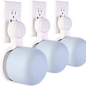 img 4 attached to Convenient Outlet Wall Mounts for Google Nest WiFi Point – Effortless Space-saving Cord Management (3 Pack)