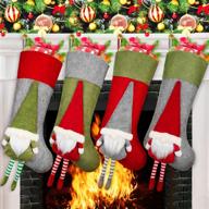 boogem christmas stockings fireplace decoration logo