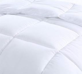 img 2 attached to 🦆 D & G THE DUCK AND GOOSE CO All-Season Quilted Comforter Twin Size: Lightweight Duvet Insert, Peach Skin Fabric & 350gsm Down Alternative Fiber, Hotel Quality & Machine Washable