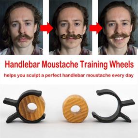 img 1 attached to 🚲 ColorfulLaVie Wood Silica Gel Handlebar Mustache Training Wheels: Perfect Salon Tool for Men's Mustache Styling and Beard Shaping Seals