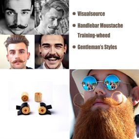 img 2 attached to 🚲 ColorfulLaVie Wood Silica Gel Handlebar Mustache Training Wheels: Perfect Salon Tool for Men's Mustache Styling and Beard Shaping Seals