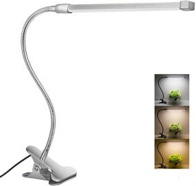 img 4 attached to 🔆 V Smart Life Flexible LED Gooseneck Desk Lamp: Dimmable Clip Light with 3 Lighting Modes, 10-Level Dimmer and USB Clamp (Silver)