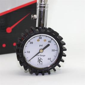 img 3 attached to 🚲 RE LAB INC. 1-Foot Hose Tire Air Pressure Gauge - 60 PSI Range: Accurate and Convenient Measurement