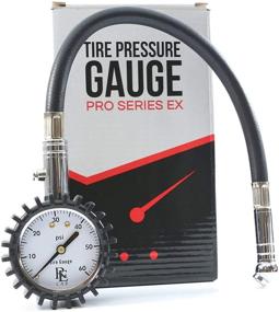 img 4 attached to 🚲 RE LAB INC. 1-Foot Hose Tire Air Pressure Gauge - 60 PSI Range: Accurate and Convenient Measurement