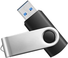 img 4 attached to 🔌 Высокоскоростной поворотный USB-накопитель Thumb Drive, Флеш-накопитель на 64 ГБ с памятью USB 2.0 для эффективного хранения данных (черный)