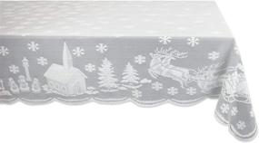 img 4 attached to Vaburs Rectangle Tablecloth: The Perfect Holiday Elegance for Christmas Weddings