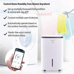 img 2 attached to 🍯 Honeywell TP70AWKN Smart Wi-Fi Energy Star Dehumidifier – Powerful 70 Pint, Ideal for Basements & Large Rooms up to 4000 Sq. Ft, in Sleek White Design