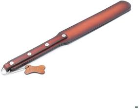 img 4 attached to 💼 Качественный коричневый кожаный ремешок / весло с усиленной ручкой - выбор синяя лента