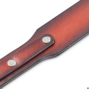 img 1 attached to 💼 Качественный коричневый кожаный ремешок / весло с усиленной ручкой - выбор синяя лента