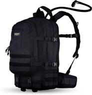 source tactical assault 20l hydration backpack: complete with 3l 🎒 wlps low profile hydration bladder, high-flow storm drinking valve, and molle webbing logo