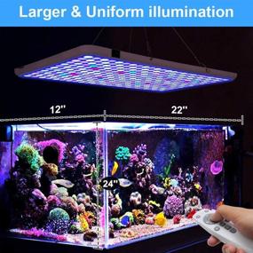 img 2 attached to 🐠 Enhanced Reefs: Remotely Controlled Dimmable LED Aquarium Light for Saltwater and Freshwater Fish Tanks - Timer and Multi-Function Settings - by Relassy