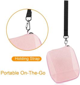 img 1 attached to 🌸 Fintie Carrying Case for Fujifilm Instax SP-3 Mobile Printer - Rose Gold Travel Bag with Inner Pocket/Removable Strap - Shockproof and Portable