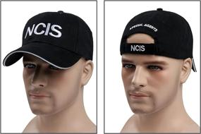 img 3 attached to 🧢 Черная шапка ЛишуфенСТ для спецагентов NCIS - регулируемая хлопковая бейсболка с вышитым логотипом для Федеральной службы расследований военно-морского флота