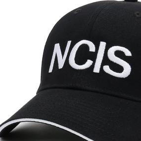 img 1 attached to 🧢 Черная шапка ЛишуфенСТ для спецагентов NCIS - регулируемая хлопковая бейсболка с вышитым логотипом для Федеральной службы расследований военно-морского флота