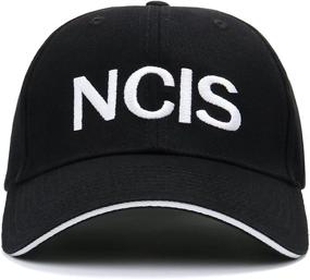 img 2 attached to 🧢 Черная шапка ЛишуфенСТ для спецагентов NCIS - регулируемая хлопковая бейсболка с вышитым логотипом для Федеральной службы расследований военно-морского флота