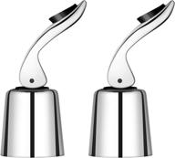 🍷 ohmaxho wine stoppers (2 pack): stainless steel sealed bottle stoppers for leakproof wine preservation логотип