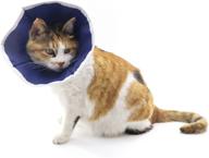 qiyadin pethouzz soft cat recovery collar with nonwoven fabric elizabeth cone - loops-protective wound healing, specially designed for cats - easy access for eating and drinking logo