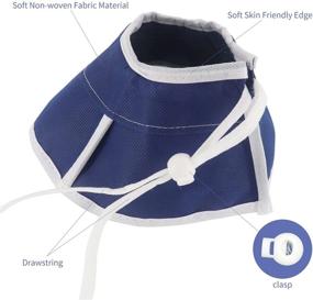 img 3 attached to QIYADIN Pethouzz Soft Cat Recovery Collar with Nonwoven Fabric Elizabeth Cone - Loops-Protective Wound Healing, Specially Designed for Cats - Easy Access for Eating and Drinking